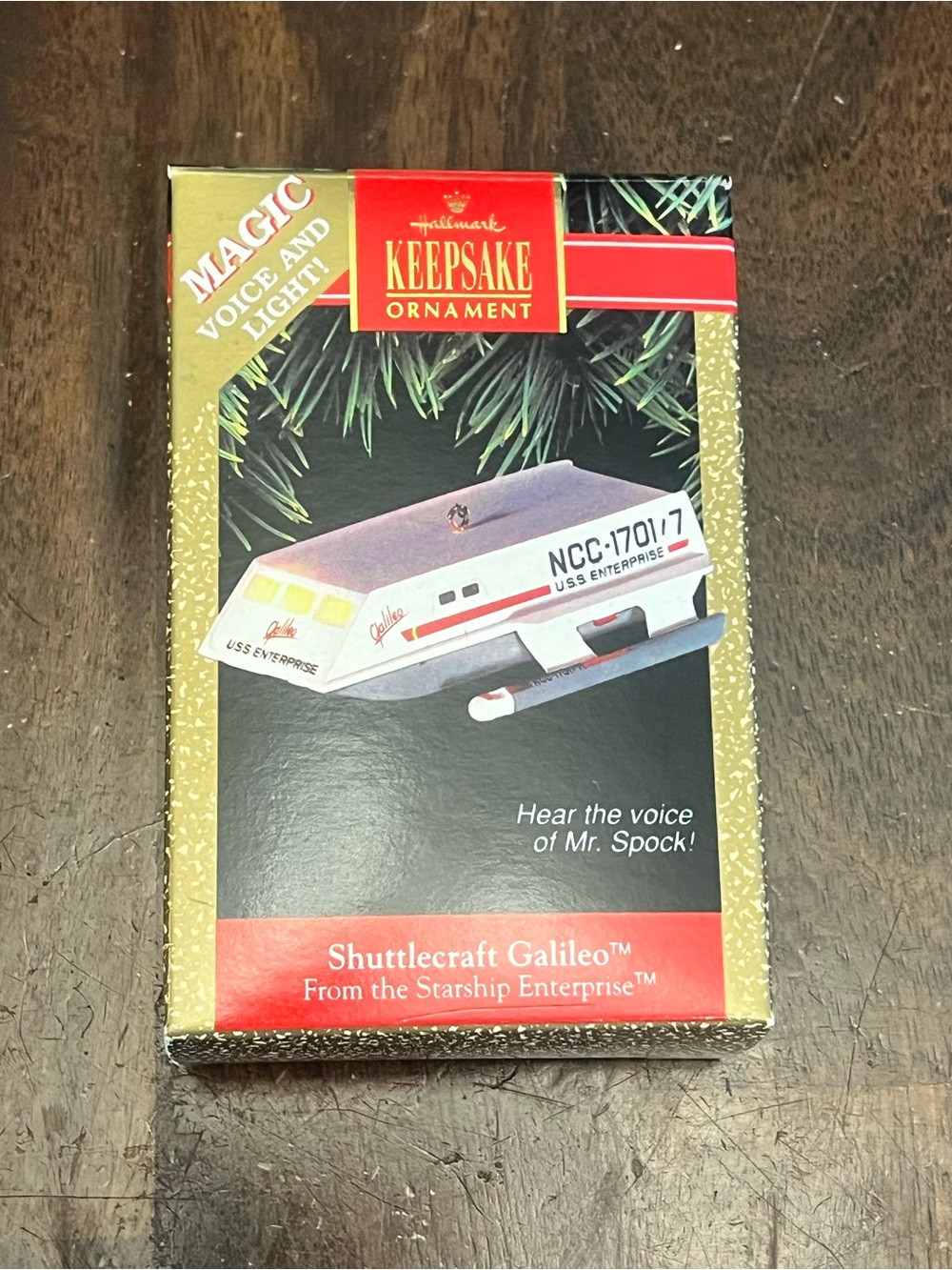 Vintage 1992 Hallmark Keepsake Star Trek Shuttlecraft Galileo Ornament - Mint
